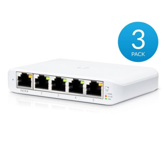 Switch Ubiquiti UniFi Flex Mini 3-pack 5xGigabit PoE Gestionado USB-C
