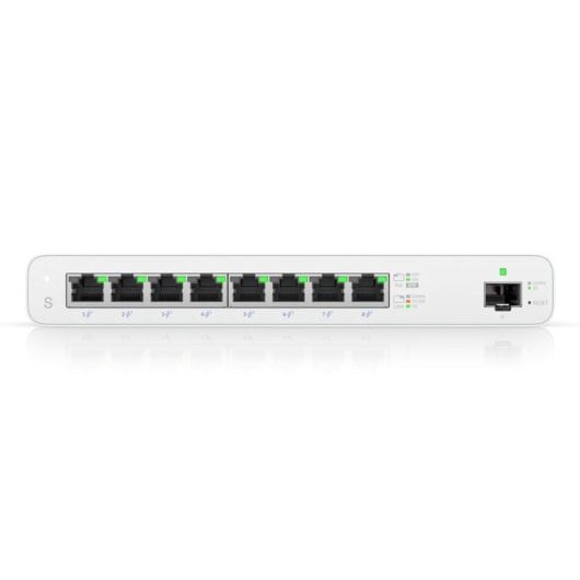 Switch Ubiquiti UISP-S-EU 8 Puertos Gigabit PoE 27V 1x SFP Sin Ventilador Blanco