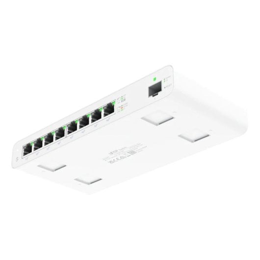 Switch Ubiquiti UISP-S-EU 8 Puertos Gigabit PoE 27V 1x SFP Sin Ventilador Blanco
