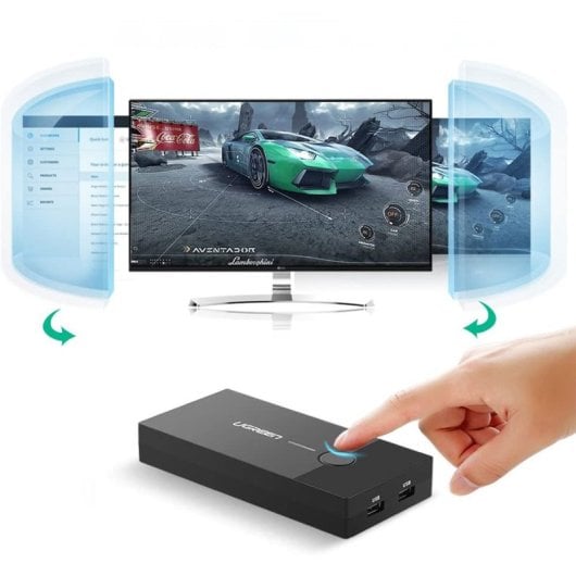 Switch KVM Ugreen 30357 USB VGA 2 Puertos Sin Alimentación Externa