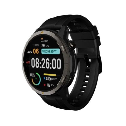 AGM Legion Rugged Bluetooth 46mm AMOLED Noir M Résistance 5ATM MIL-STD-810H Pulsomètre