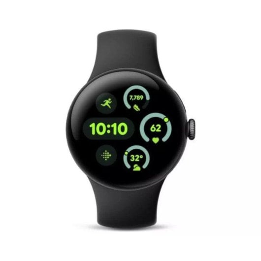 Google Pixel Watch 3 WiFi GPS 41mm AMOLED Preto S/L IP68 SpO2 Pulsómetro Monitor Sono