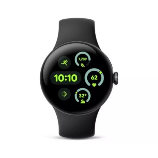 Google Pixel Watch 3 Smartwatch Wifi/GPS AMOLED 32GB Fluorelastómero Preto Extras Desportivos