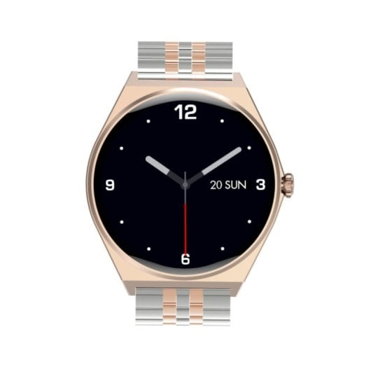 Montre connectée Bluetooth Maxcom Ecowatch 5, écran AMOLED 1,43″, couleur or, notifications intelligentes et appels vocaux