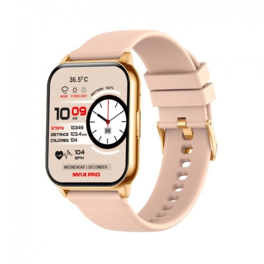 Smartwatch Maxcom FW25 Arsen Pro Bluetooth 1,96″ IPS Dourado + Monitorização de Saúde
