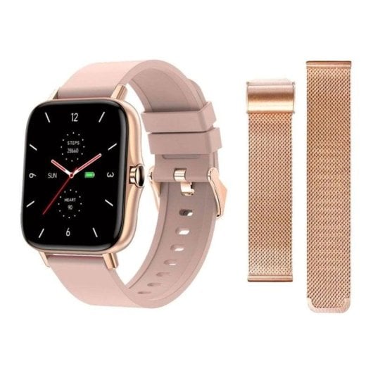 Maxcom FW55 Aurum Pro Bluetooth 44mm Ecrã HD Gold Rosa IP67 SpO2 Pulsómetro Sono