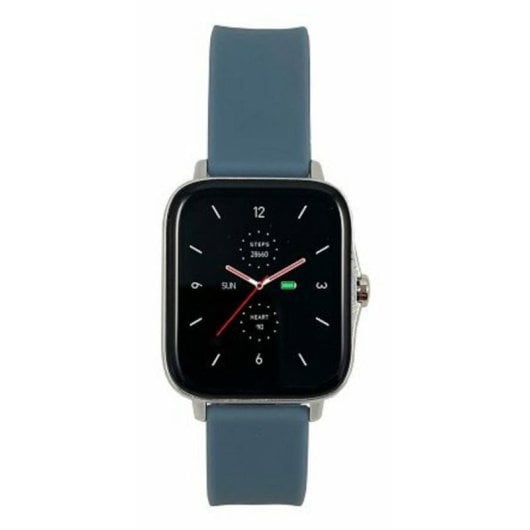 Maxcom FW55 Aurum Pro Bluetooth 1.7" HD Ecrã Curvo Prata/Correa Azul Tamanho Único IP67 SpO2 Pulsómetro Sono Tensiómetro