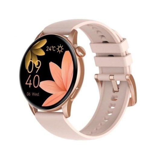 Maxcom FW58 Vanad Pro Bluetooth GPS NFC 46mm AMOLED Gold Pink One Size IP68 SpO2 Pulsuhr Schlafüberwachung Blutdruck