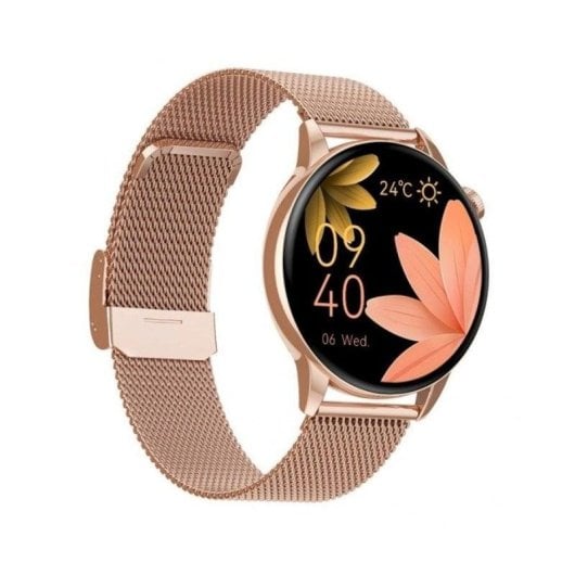 Maxcom FW58 Vanad Pro Bluetooth GPS NFC 46mm AMOLED Gold Pink One Size IP68 SpO2 Pulsuhr Schlafüberwachung Blutdruck