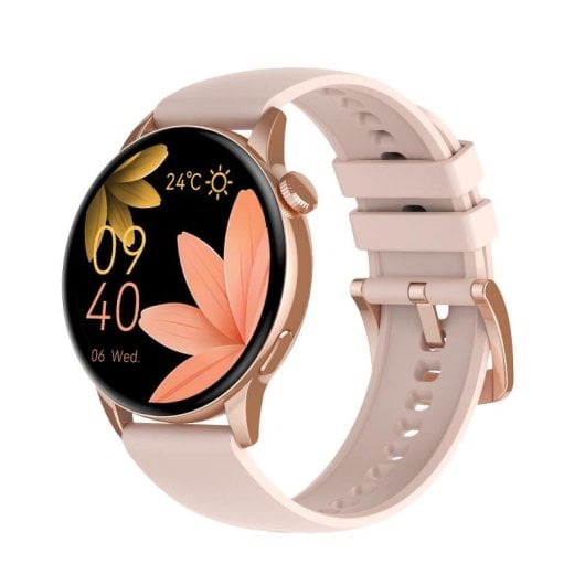 Maxcom FW58 Vanad Pro Bluetooth GPS NFC 46mm AMOLED Gold Pink One Size IP68 SpO2 Pulsuhr Schlafüberwachung Blutdruck