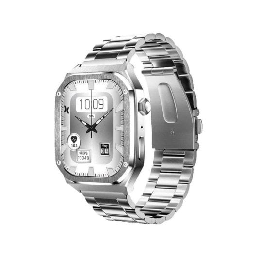 Maxcom FW65 Iron Pro Bluetooth 41mm AMOLED Argento IP68 SpO2 Cardiofrequenzimetro Sonno