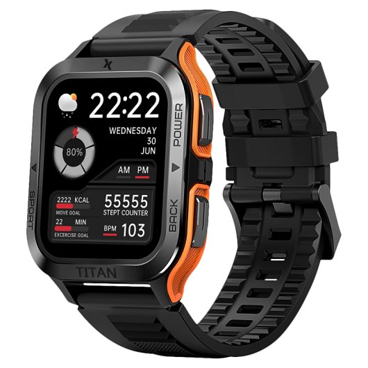 Smartwatch Maxcom Fw67 Titan Pro Grafite/laranja