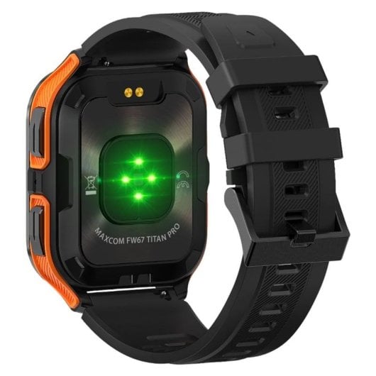 Maxcom FW67 TITAN PRO Bluetooth 44mm IPS Preto Resistente à Água IP69 SpO2 Pulsómetro