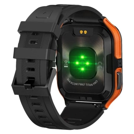 Maxcom FW67 TITAN PRO Bluetooth 44mm IPS Preto Resistente à Água IP69 SpO2 Pulsómetro