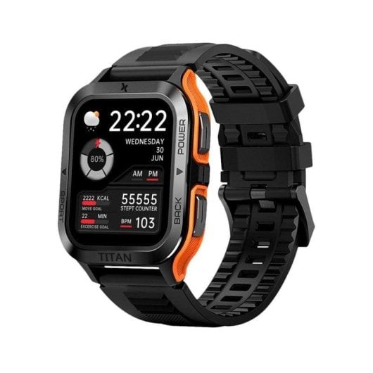 Maxcom FW67 TITAN PRO Bluetooth 44mm IPS Preto Resistente à Água IP69 SpO2 Pulsómetro