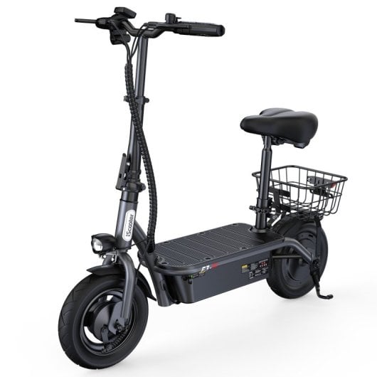 iScooter 45km/h 60km de autonomia 1000W scooter elétrica com assento e luzes LED
