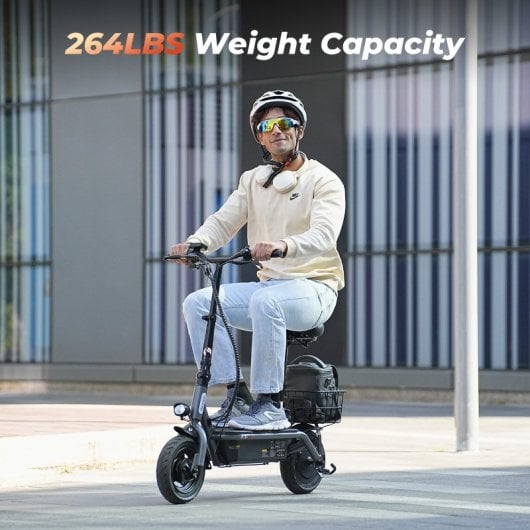 iScooter 45km/h 60km de autonomia 1000W scooter elétrica com assento e luzes LED