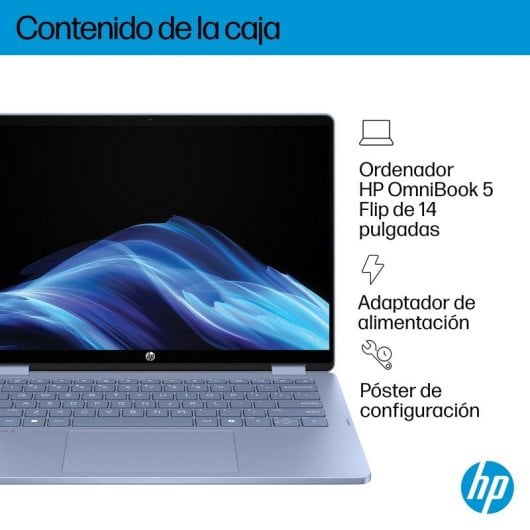 HP OmniBook 5 Flip 14-fp0004ns 14" Intel Core i5-1334U 16GB 512GB Táctil Azul Windows 11
