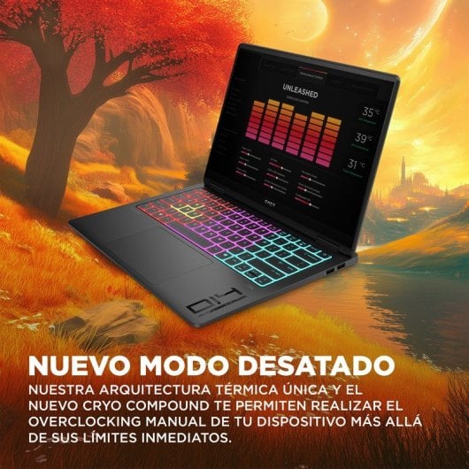 Portátil HP OMEN Transcend Laptop 14-fb1001ns Intel Core Ultra 7 255H 32GB RAM 1TB SSD RTX 5060 14" Reacondicionado