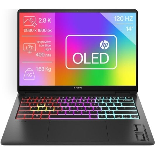 Laptop da gioco HP AI PC OLED 3K Intel Core Ultra RTX serie 50 16 GB in metallo 1,63 kg