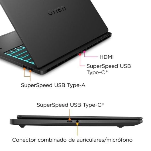 Laptop da gioco HP AI PC OLED 3K Intel Core Ultra RTX serie 50 16 GB in metallo 1,63 kg