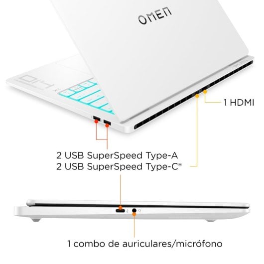 Portátil HP OMEN Transcend 14-fb1000ns OLED 14" Intel Core Ultra 9 285H 64GB RAM 1TB SSD RTX 5070