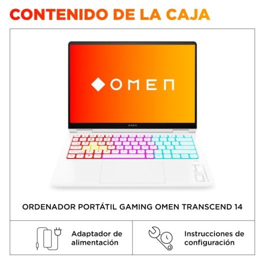 Portátil HP OMEN Transcend 14-fb1000ns OLED 14" Intel Core Ultra 9 285H 64GB RAM 1TB SSD RTX 5070