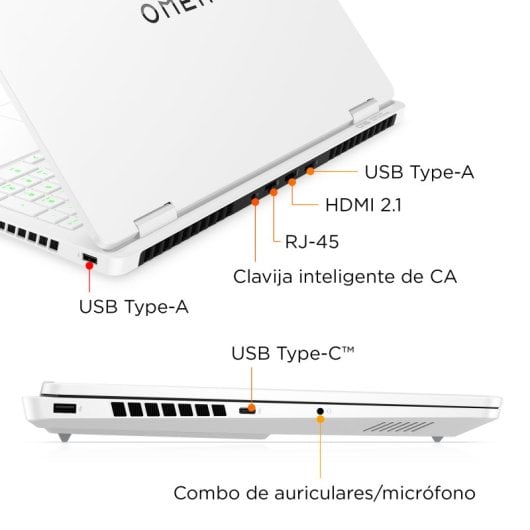 HP OMEN 16-am0007ns 16" Intel Core 7 240H 32GB 1TB SSD NVIDIA GeForce RTX 5050 IA Blanco