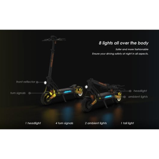 Trottinette électrique KuKirin, 60 km/h, autonomie de 70 km, 2000 W, pneus 10 pouces, freins hydrauliques