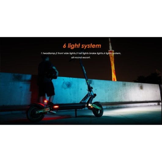 Patinete eléctrico KuKirin 55km/h 70km de autonomía 1000W ruedas todoterreno plegable