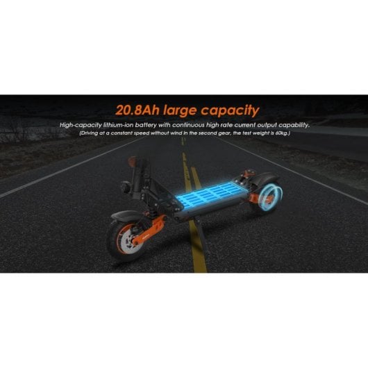 Patinete eléctrico KuKirin 55km/h 70km de autonomía 1000W ruedas todoterreno plegable