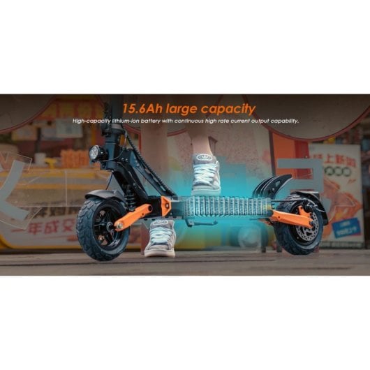 Patinete eléctrico KuKirin 45km/h 58km autonomía 600W batería 48V plegable antipinchazos