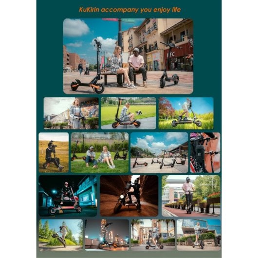 Patinete eléctrico KuKirin 45km/h 58km autonomía 600W batería 48V plegable antipinchazos
