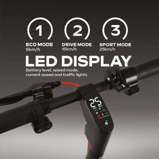 Patinete électrique UrbanGlide Ride 100MAX PLUS 250W 25km autonomie Roues 10" suspension double Noir