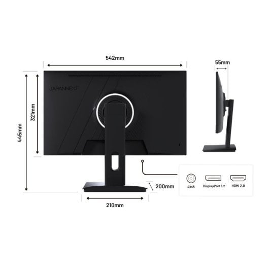 JAPANNEXT JN-I238FHD200F 23,8" IPS FullHD 1080p 200Hz Altoparlanti FreeSync regolabili in altezza