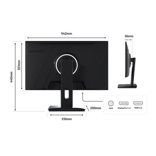 JAPANNEXT JN-I238FHD200F 23.8" IPS  FullHD 1080p 200Hz Altura Ajustable Altavoces FreeSync