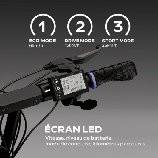 Patinete eléctrico UrbanGlide 25km/h 50km de autonomía 800W batería 48V doble freno LED 10”