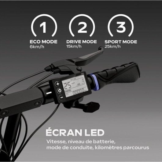 Monopattino elettrico UrbanGlide eCross ONE 600W Autonomia 50km Ruote 10" tubeless Blu