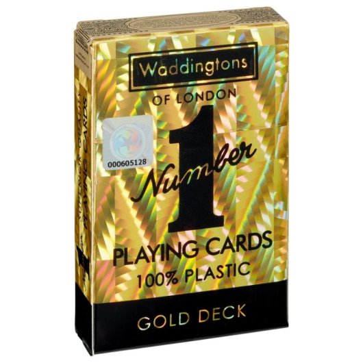 Waddingtons No. 1 Winning Moves Cartas de Baralho Douradas com Detalhes Dourados, Alta Durabilidade