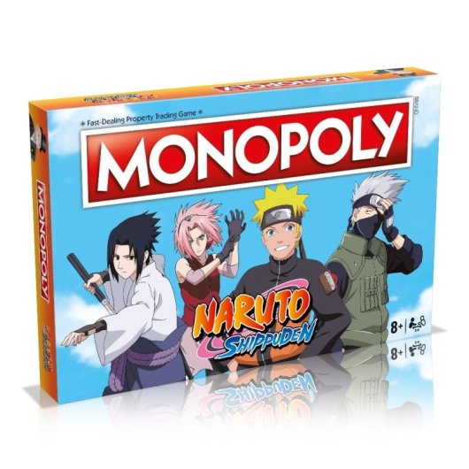 Monopólio - Movimentos Vencedores - Naruto - Tabuleiro Personalizado - Fichas Exclusivas - Versão Anime