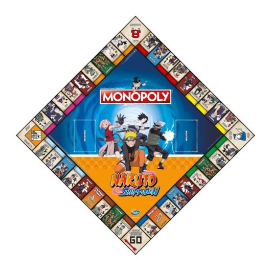 Monopólio - Movimentos Vencedores - Naruto - Tabuleiro Personalizado - Fichas Exclusivas - Versão Anime