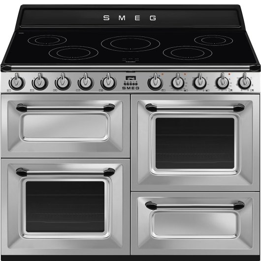 Fogão de Indução Smeg TR4110IX2 Aço Inox 110x60cm 3 Fornos 61L Classe A