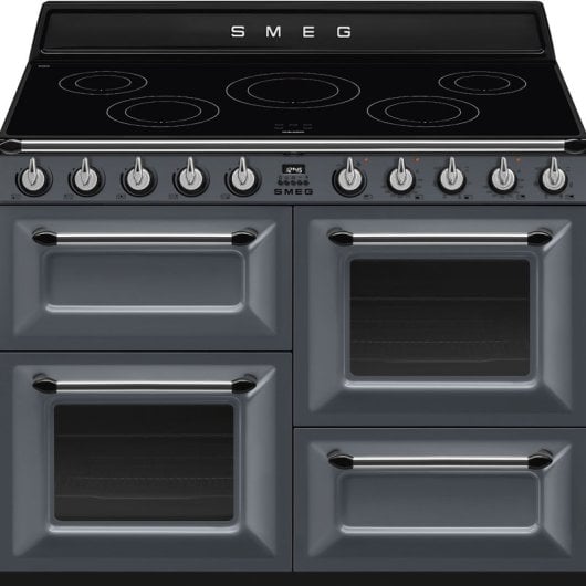 Cocina Smeg TR4110IGR2 Inducción 110x60cm Triple Horno Vapor Clean Gris