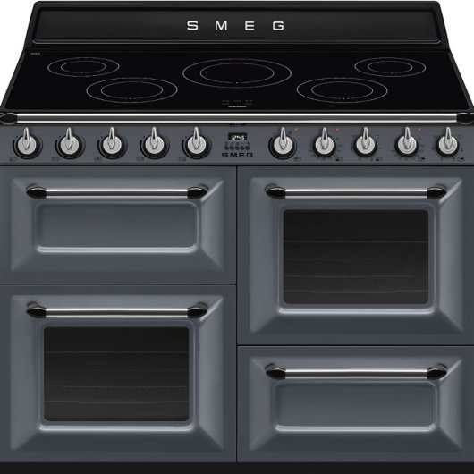 Cocina Smeg TR4110IGR2 Inducción 110x60cm Triple Horno Vapor Clean Gris