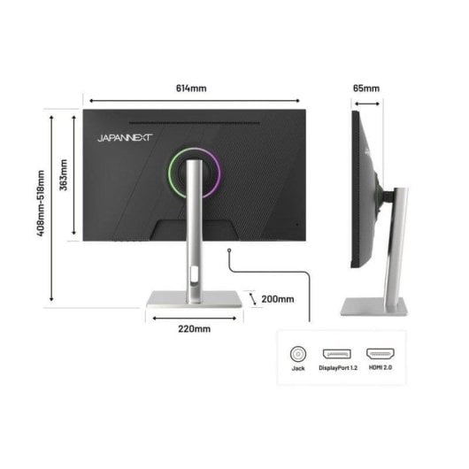 JAPANNEXT JN-I270FHD200F-HSP Monitor 27" IPS FullHD 200Hz 0.5ms com Altifalantes e FreeSync