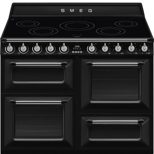 Cocina Smeg TR4110IBL2 Inducción 110x60cm Triple Horno Negro Vapor Clean