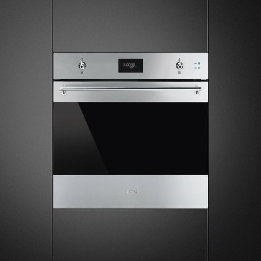 Forno elétrico Smeg CompactSteam Pyro Steam 68L em aço inoxidável com autolimpeza e vapor