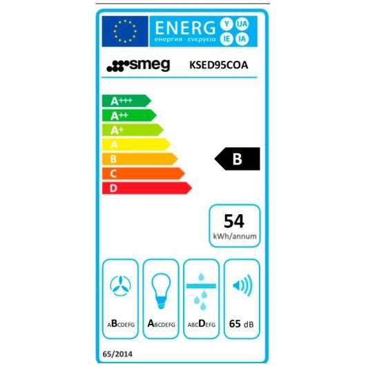 Exaustor Smeg KSED95COA, 90 cm antracite, 595 m³/h, deslizante LED