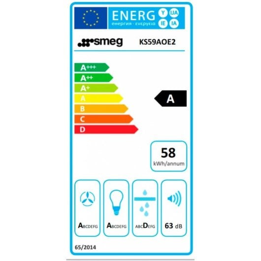 Campana extractora Smeg KS59AOE2 Extracción 60cm antracita colonial 820 m³/h LED silenciosa