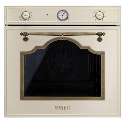 Forno elétrico ventilado Smeg SF700PO 70L creme com porta fria e estética Cortina